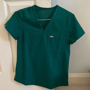 Figs hunter green scrub top
